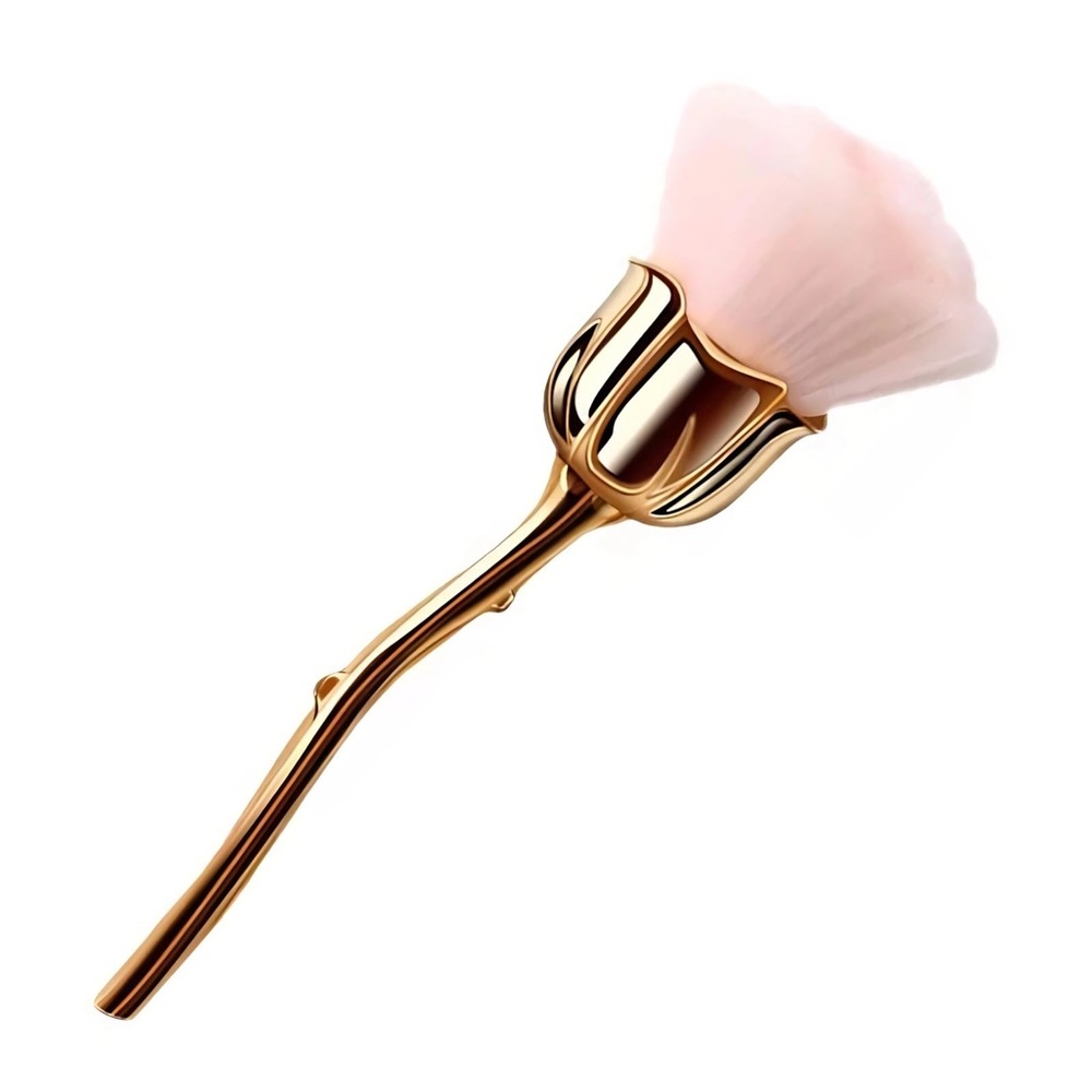 BNIB Olivia Rose Elegant Gold Rose-Shaped Powder Brush